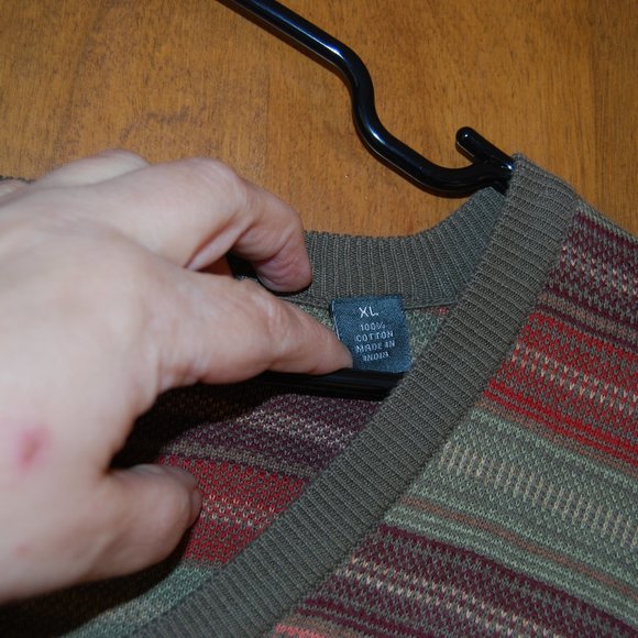 Lyle & Scott Men Sweater Casual 100% Combed Cotton Pullover size XL Striped - Picture 5 of 6